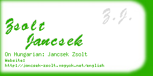 zsolt jancsek business card